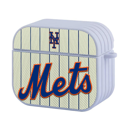 New York Mets Shadows Form Apple Airpods 4 Case White