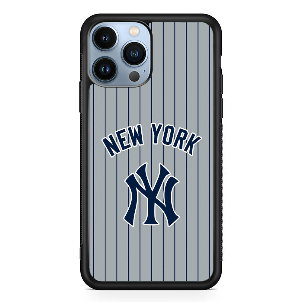 New York Yankees Curves Line Jersey iPhone 15 Pro Case - Carneyforia