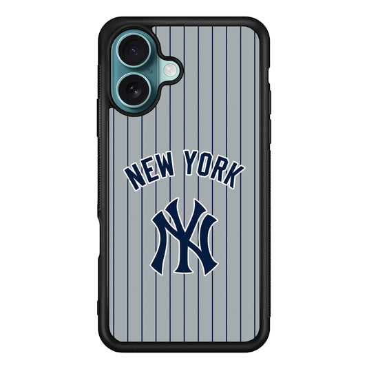 New York Yankees Curves Line Jersey iPhone 16 Case