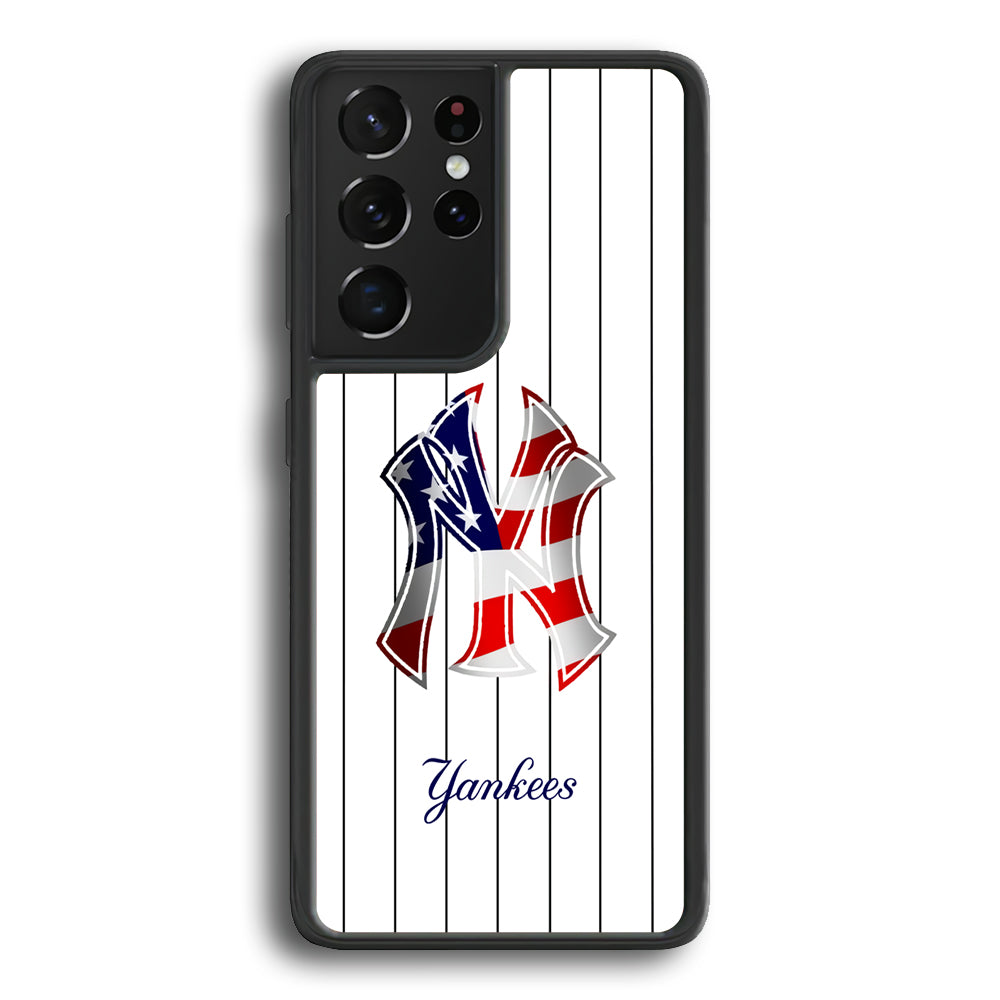 New York Yankees Flag Adaptation Samsung Galaxy S21 Ultra Case