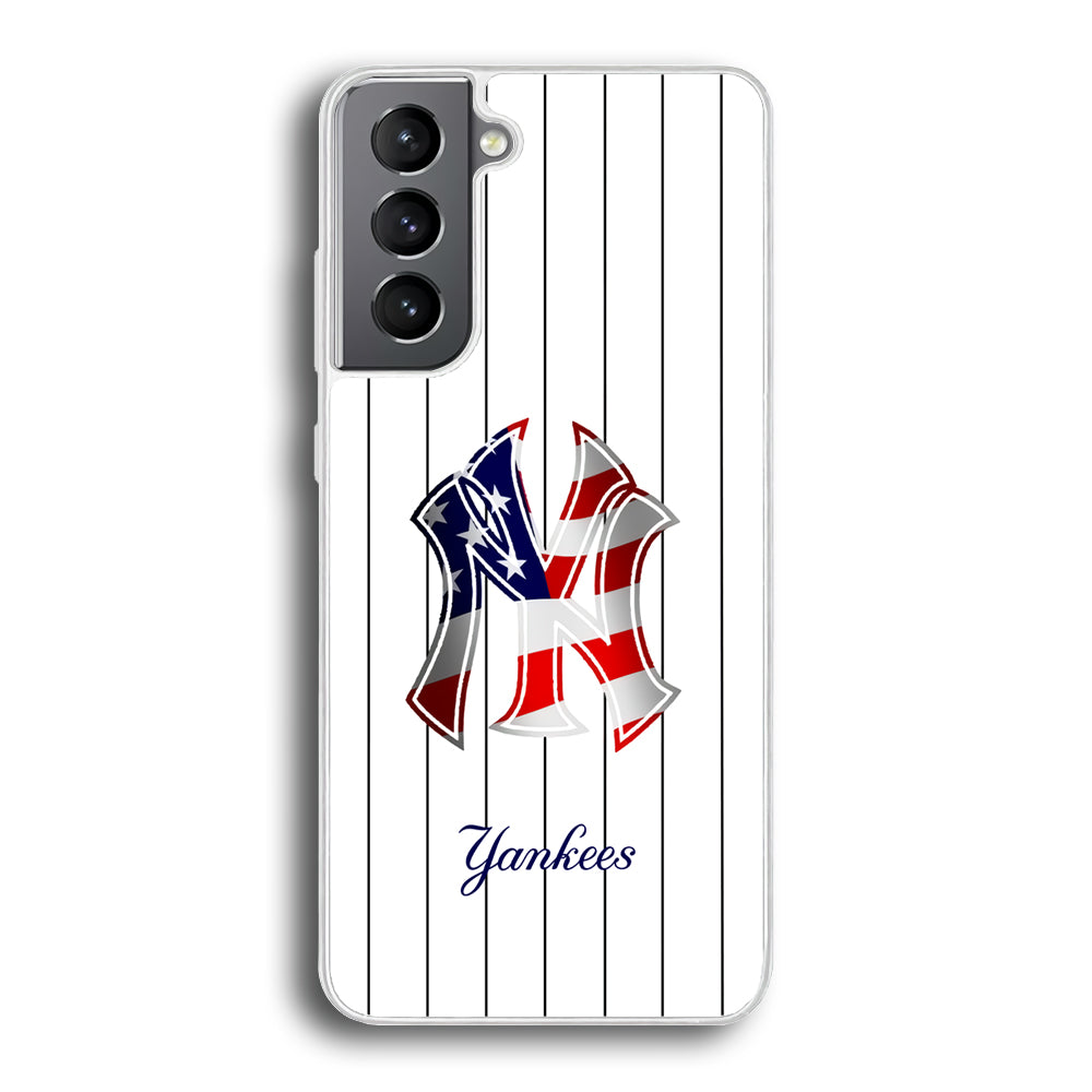 New York Yankees Flag Adaptation Samsung Galaxy S21 Plus Case