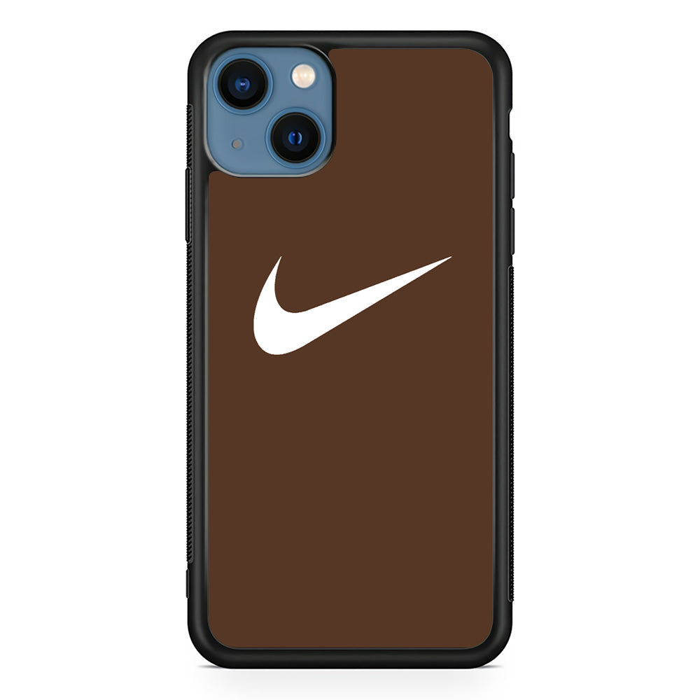 Nike Dark Chocolate Simple iPhone 15 Case - Carneyforia