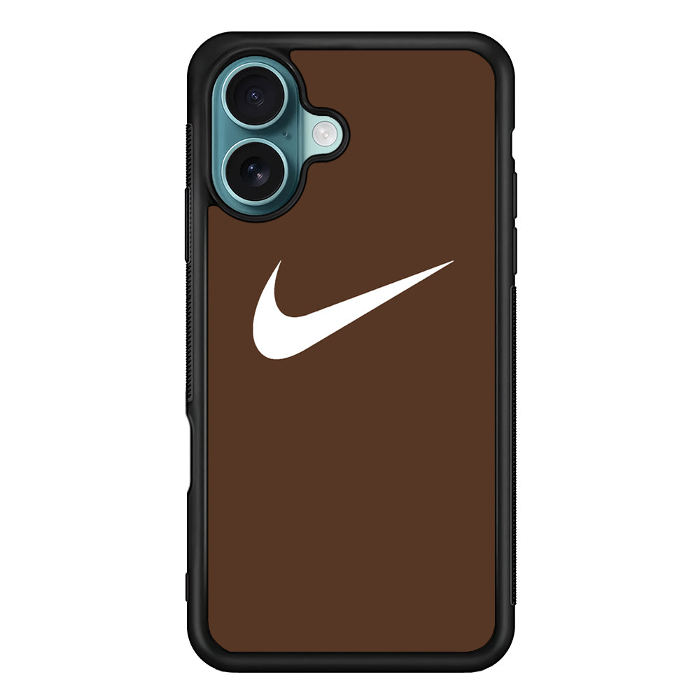 Nike Dark Chocolate Simple iPhone 16 Case