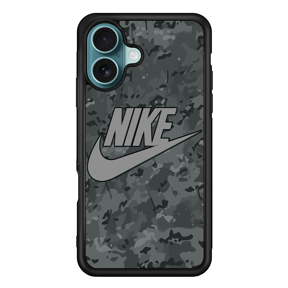 Nike Grey Camo iPhone 16 Case