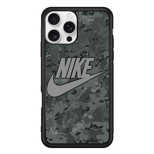 Nike Grey Camo iPhone 16 Pro Max Case
