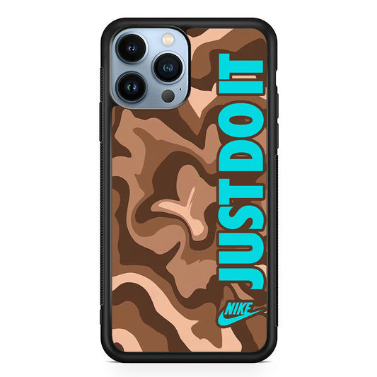 Nike Just Do It Marble Chocolate iPhone 15 Pro Case - Carneyforia