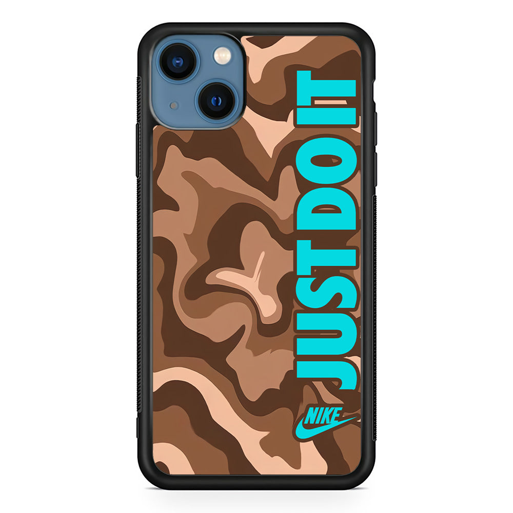 Nike Just Do It Marble Chocolate iPhone 15 Case - Carneyforia