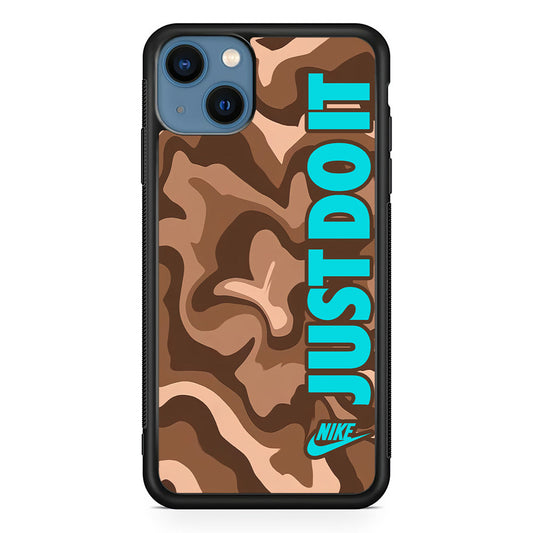 Nike Just Do It Marble Chocolate iPhone 15 Case - Carneyforia