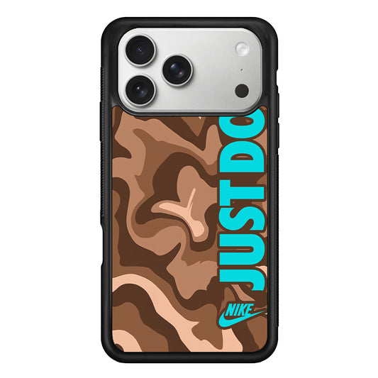 Nike Just Do It Marble Chocolate iPhone 17 Pro Max Case