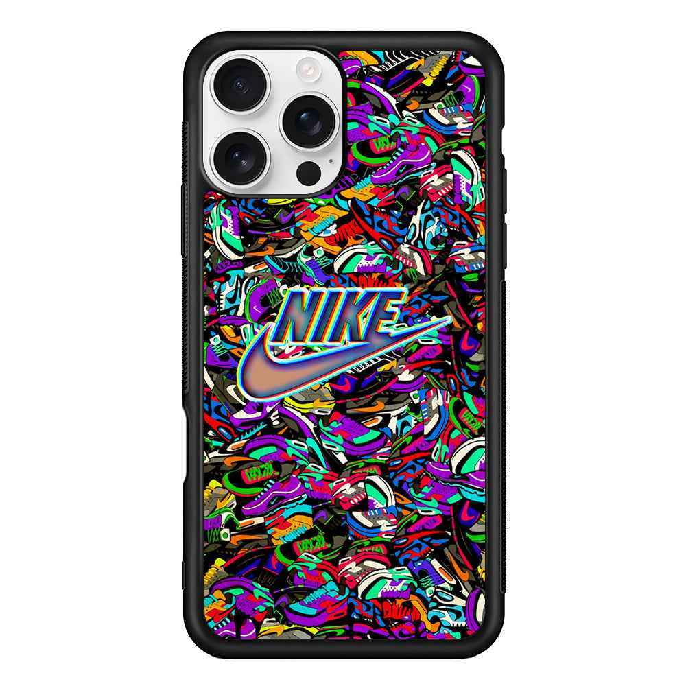 Nike Shiny Emblem in Doodle Art iPhone 16 Pro Case