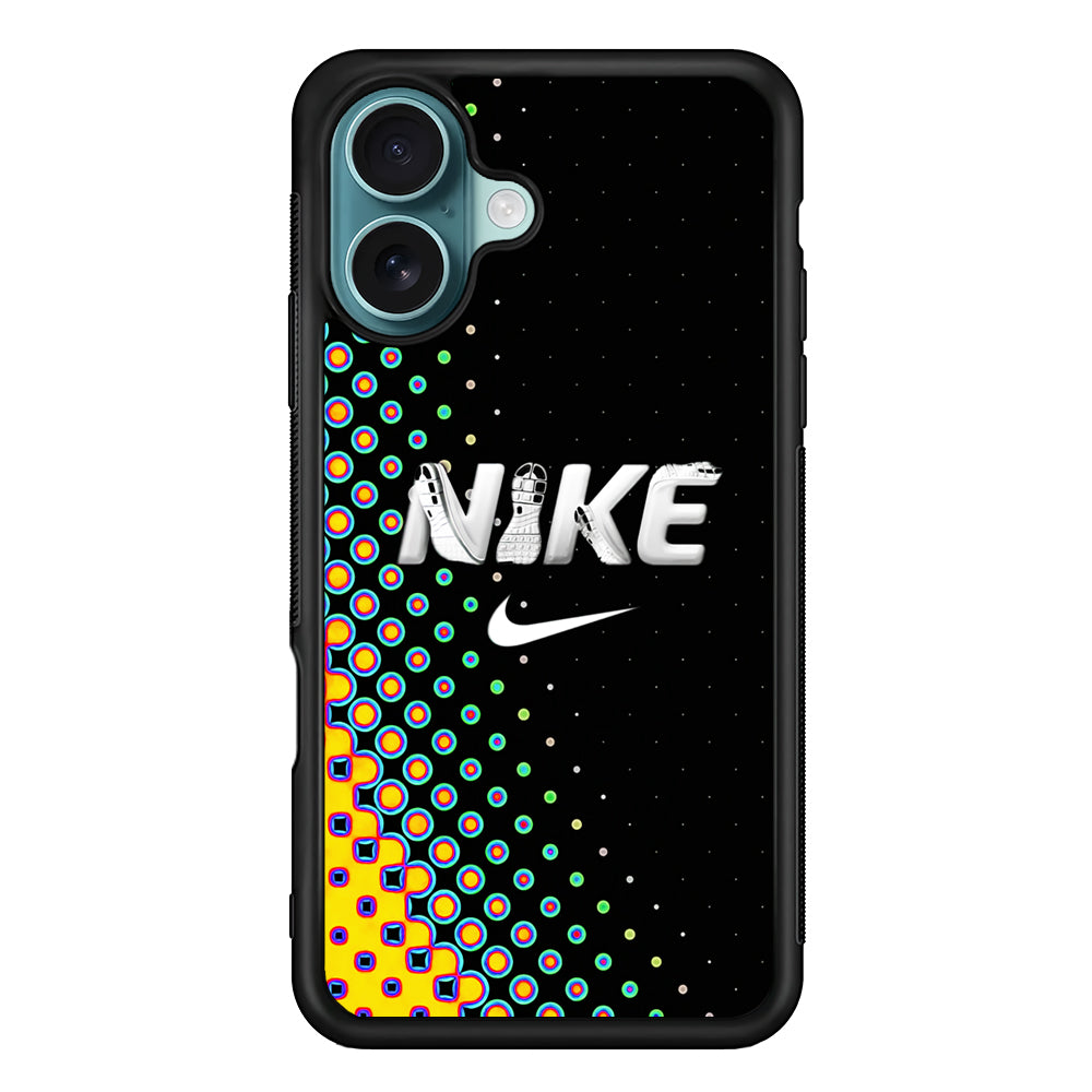 Nike Shoes Word Dot Pattern iPhone 16 Case