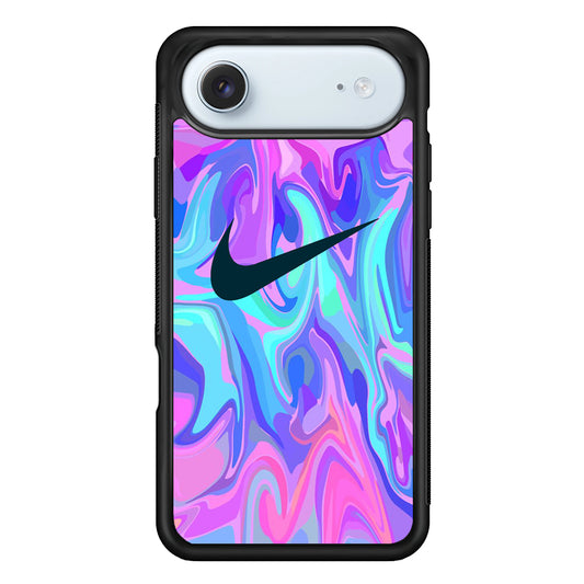 Nike Soft Marble Navy Logo iPhone 17 Air Case