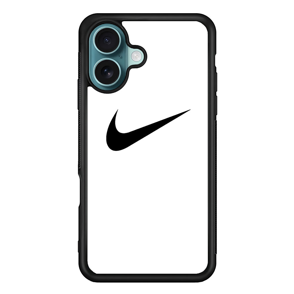 Nike White Milk Black Logo iPhone 17 Case