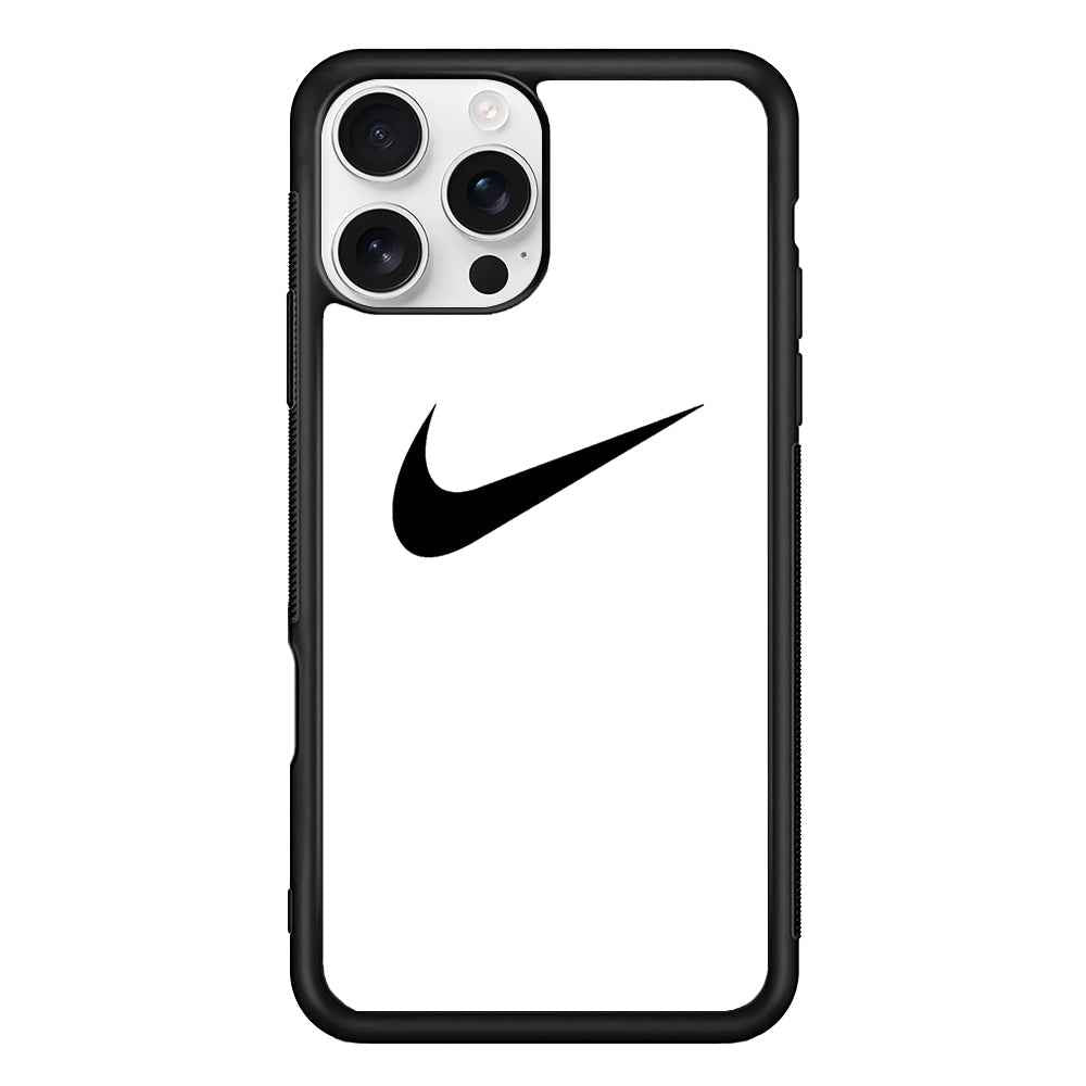 Nike White Milk Black Logo iPhone 16 Pro Case