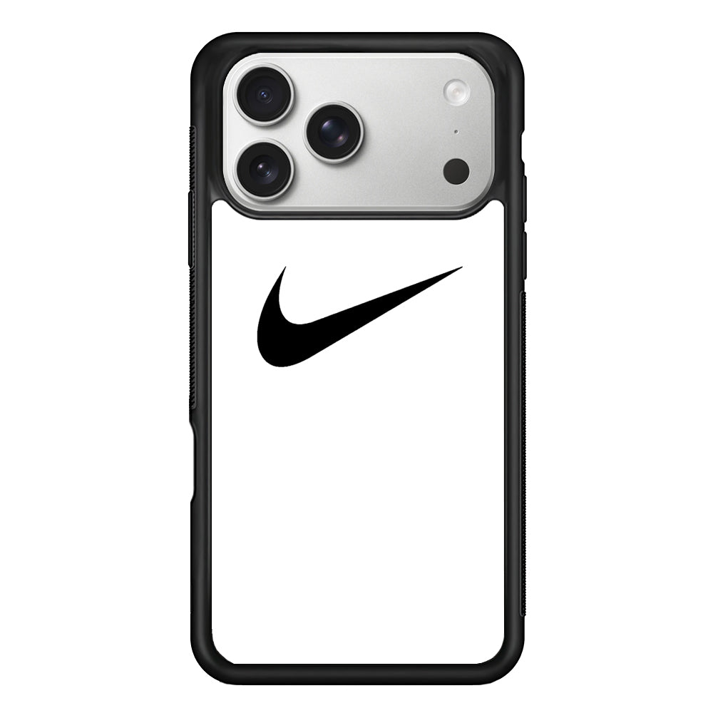 Nike White Milk Black Logo iPhone 17 Pro Max Case