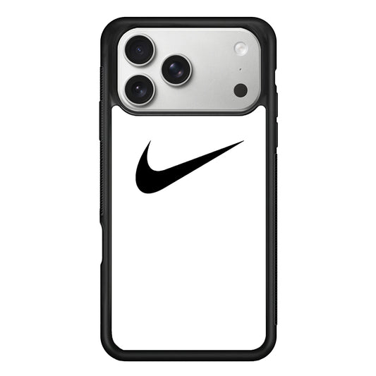 Nike White Milk Black Logo iPhone 17 Pro Max Case