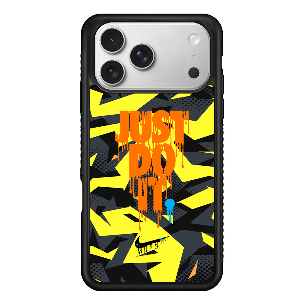 Nike Yellow Abstract Shapes iPhone 17 Pro Max Case