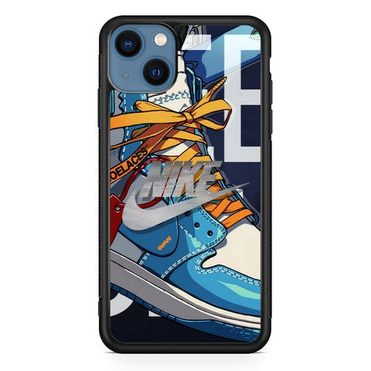 Nike Yellow Shoelaces iPhone 14 Plus Case - Carneyforia