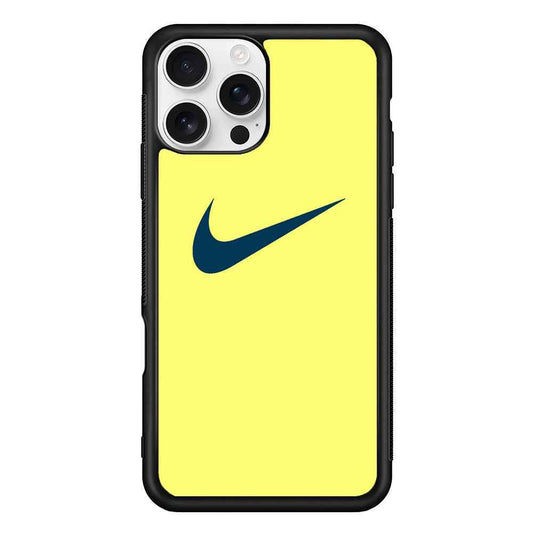 Nike Yellow Simple Logo iPhone 16 Pro Max Case