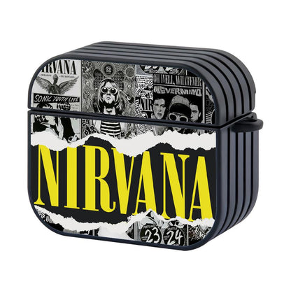 Nirvana Collage Storage Apple Airpods 4 Case Black