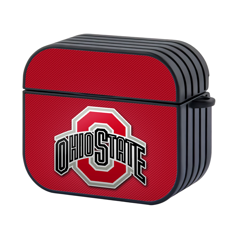 Ohio State Logo Red Background Apple Airpods 4 Case