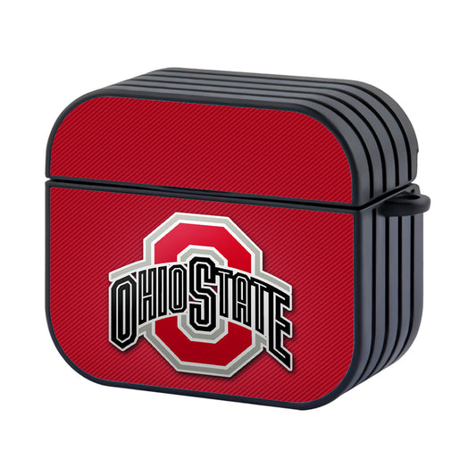 Ohio State Logo Red Background Apple Airpods 4 Case