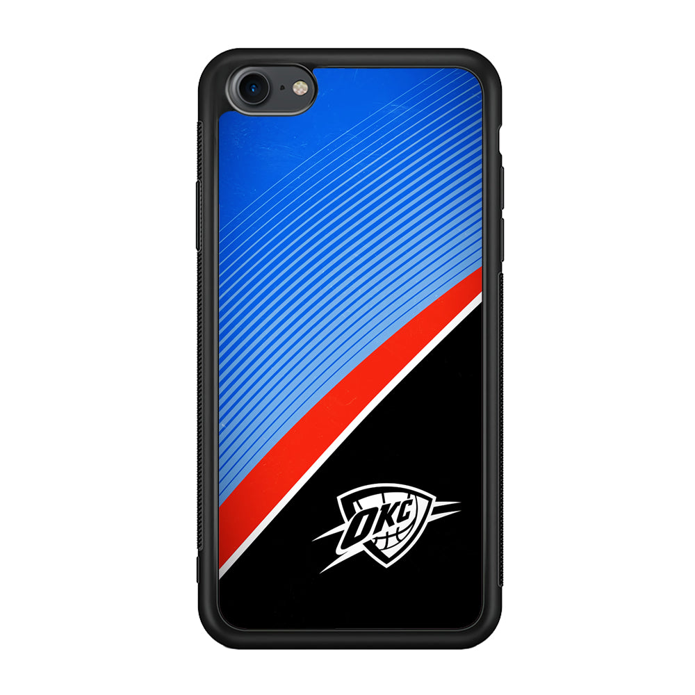 Oklahoma City Thunder Stripe Art iPhone 8 Case