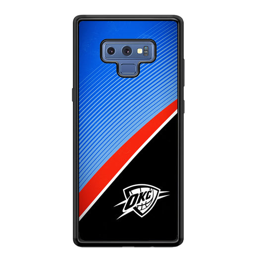 Oklahoma City Thunder Stripe Art Samsung Galaxy Note 9 Case