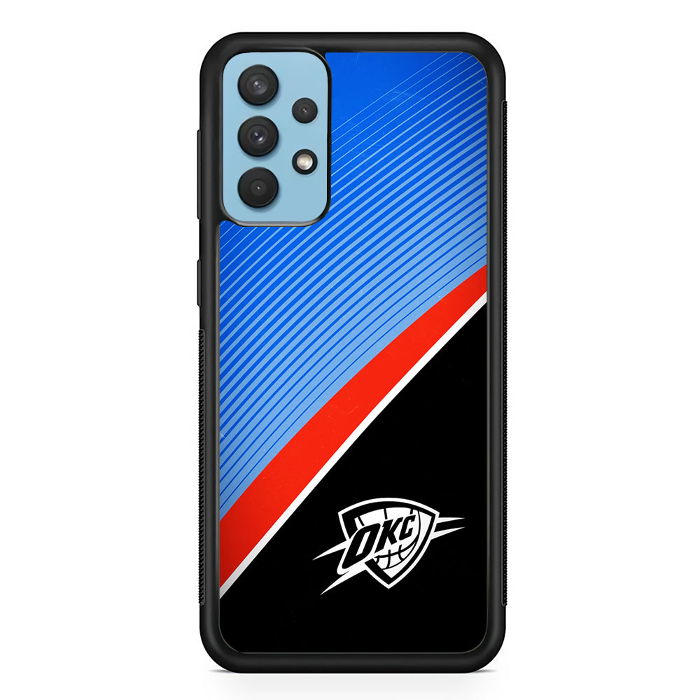 Oklahoma City Thunder Stripe Art Samsung Galaxy A32 Case