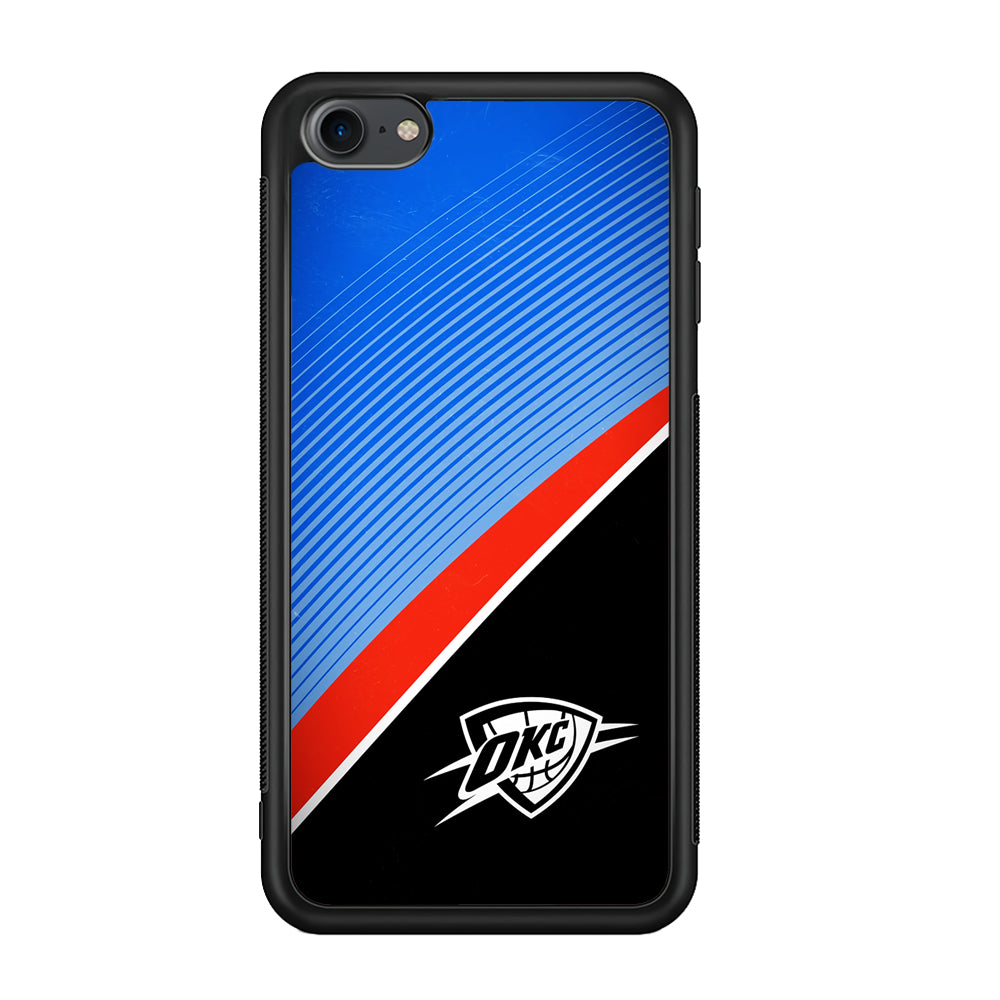 Oklahoma City Thunder Stripe Art iPod Touch 6 Case - Carneyforia