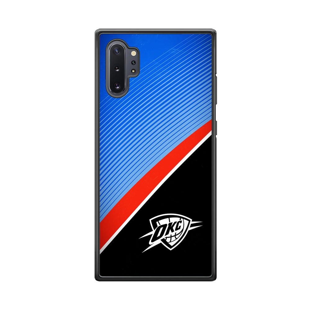 Oklahoma City Thunder Stripe Art Samsung Galaxy Note 10 Plus Case
