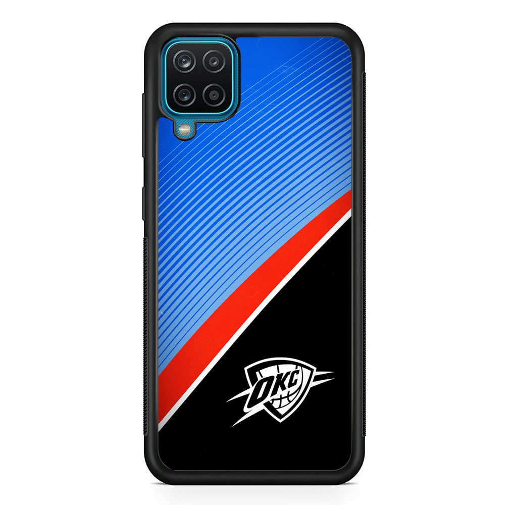 Oklahoma City Thunder Stripe Art Samsung Galaxy A12 Case