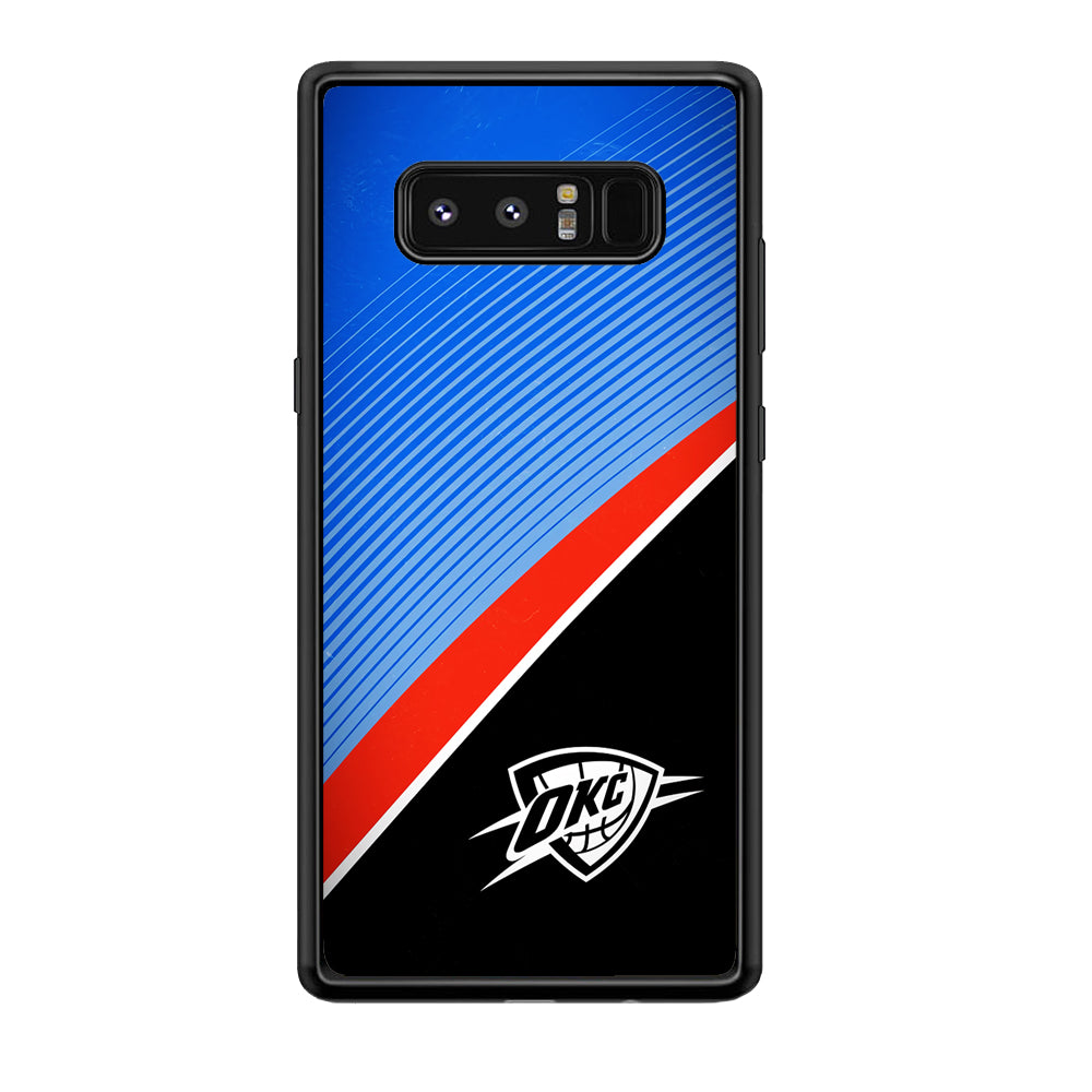 Oklahoma City Thunder Stripe Art Samsung Galaxy Note 8 Case
