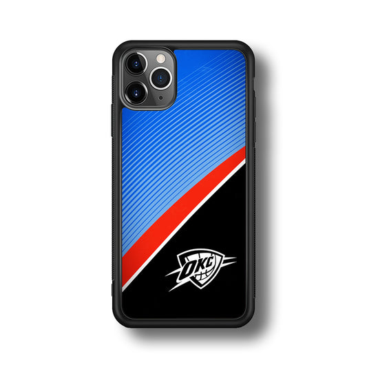 Oklahoma City Thunder Stripe Art iPhone 11 Pro Case