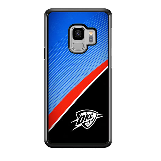 Oklahoma City Thunder Stripe Art Samsung Galaxy S9 Case