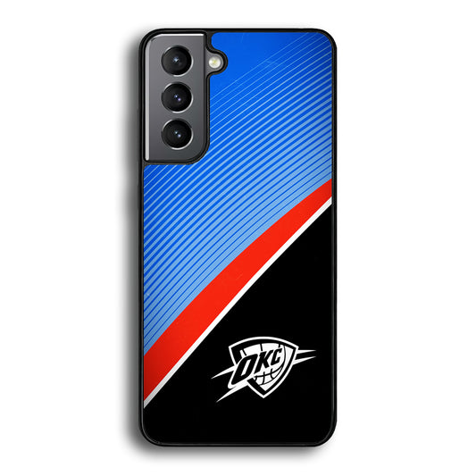 Oklahoma City Thunder Stripe Art Samsung Galaxy S21 Case