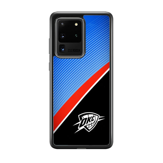 Oklahoma City Thunder Stripe Art Samsung Galaxy S20 Ultra Case