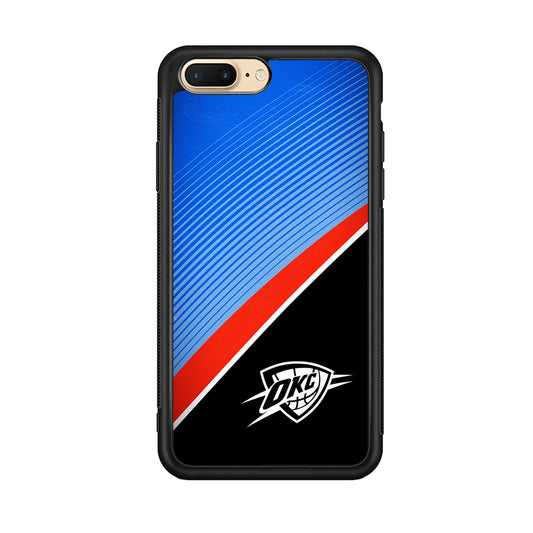 Oklahoma City Thunder Stripe Art iPhone 8 Plus Case