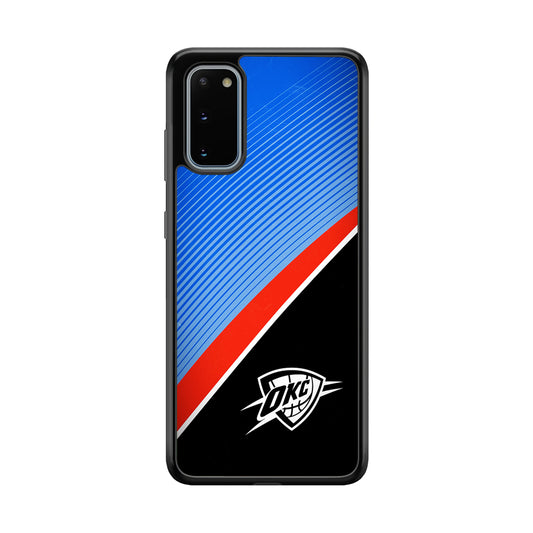 Oklahoma City Thunder Stripe Art Samsung Galaxy S20 Case