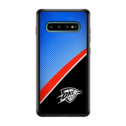 Oklahoma City Thunder Stripe Art Samsung Galaxy S10 Case