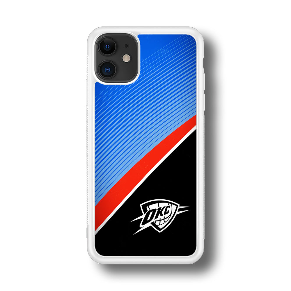 Oklahoma City Thunder Stripe Art iPhone 11 Case