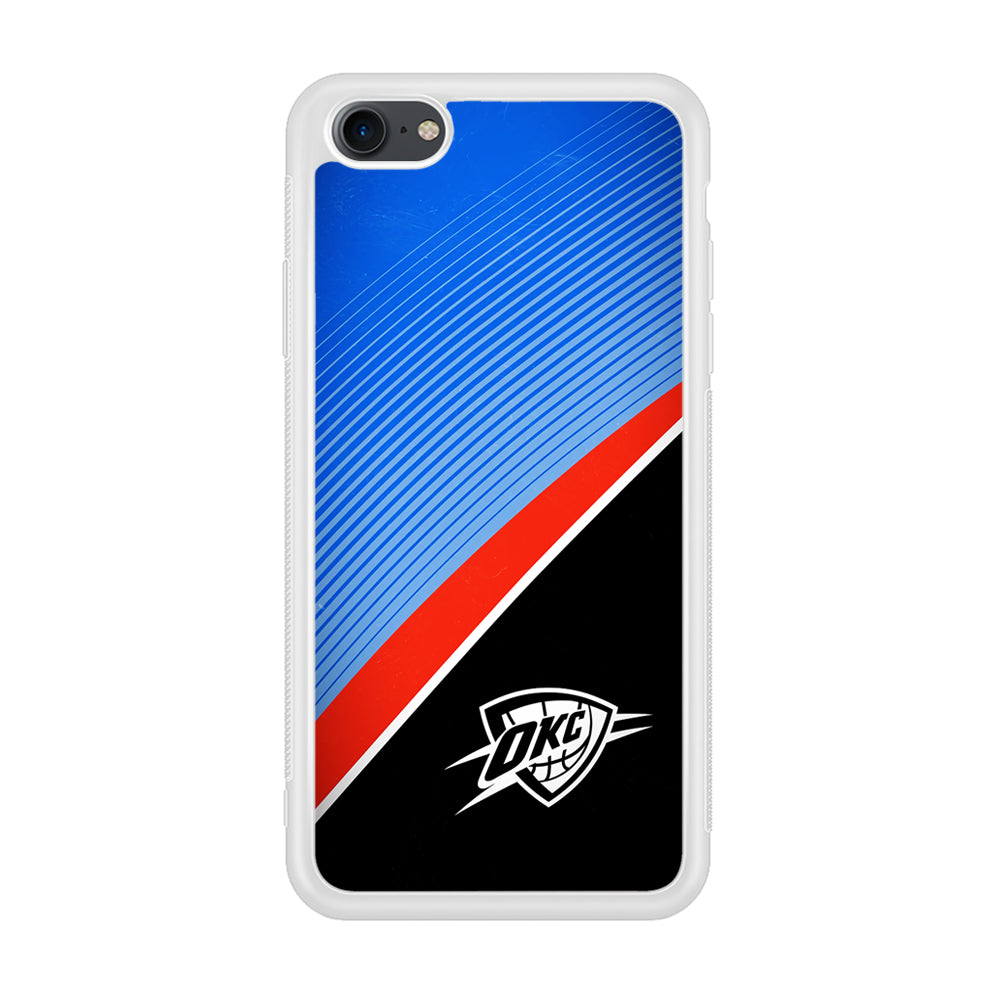 Oklahoma City Thunder Stripe Art iPhone 8 Case