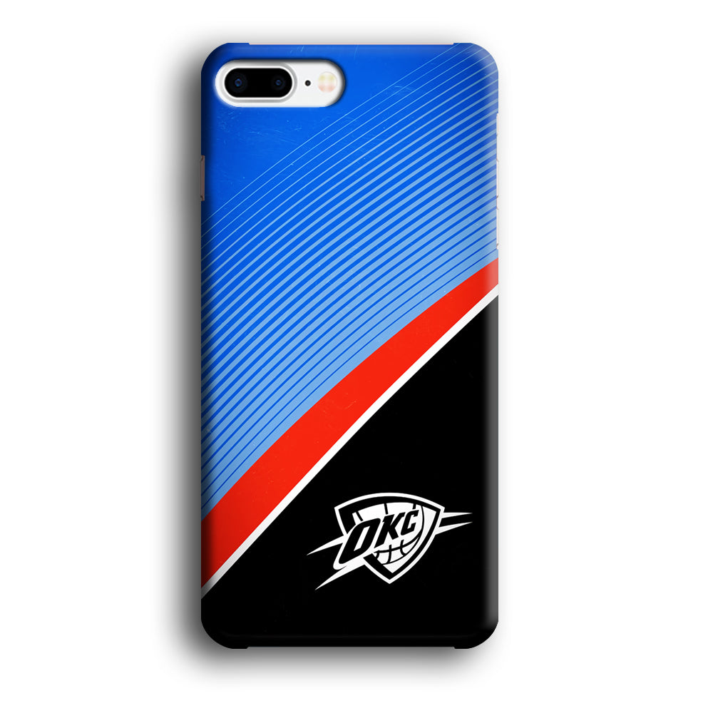 Oklahoma City Thunder Stripe Art iPhone 8 Plus Case