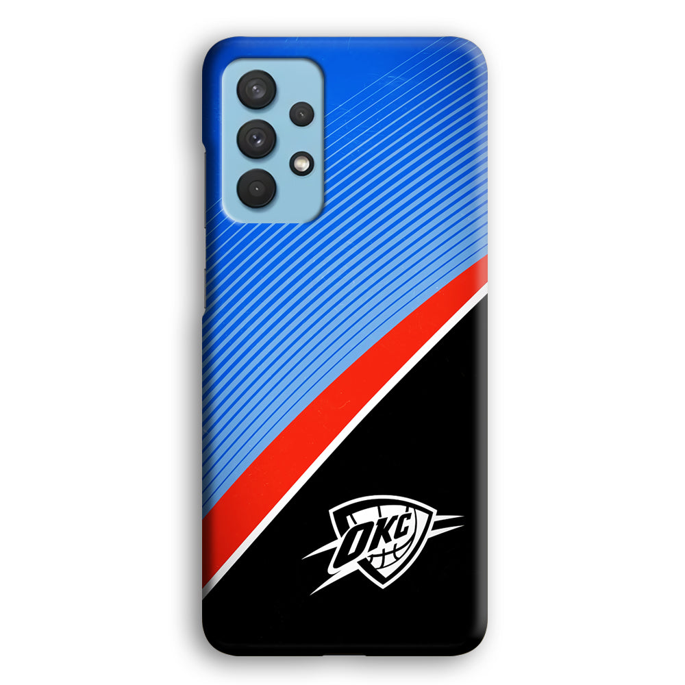 Oklahoma City Thunder Stripe Art Samsung Galaxy A32 Case