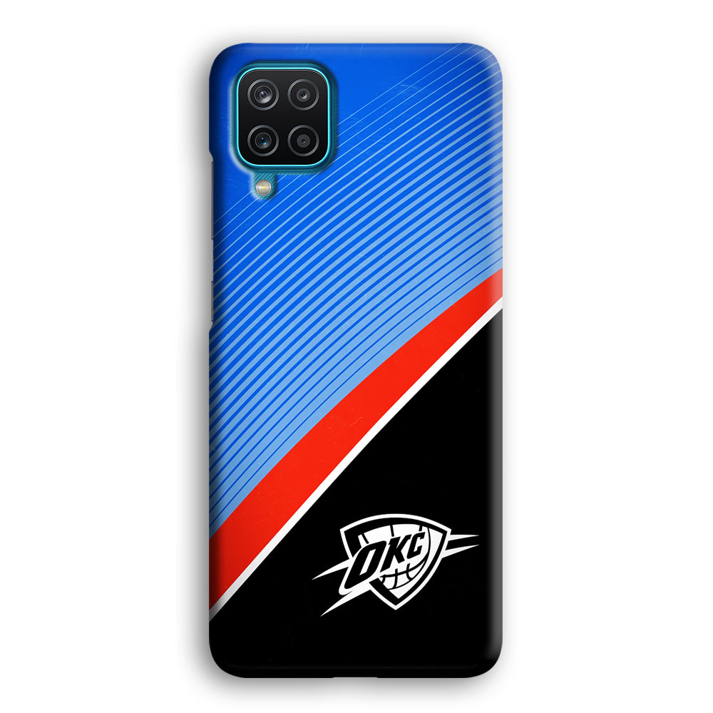 Oklahoma City Thunder Stripe Art Samsung Galaxy A12 Case