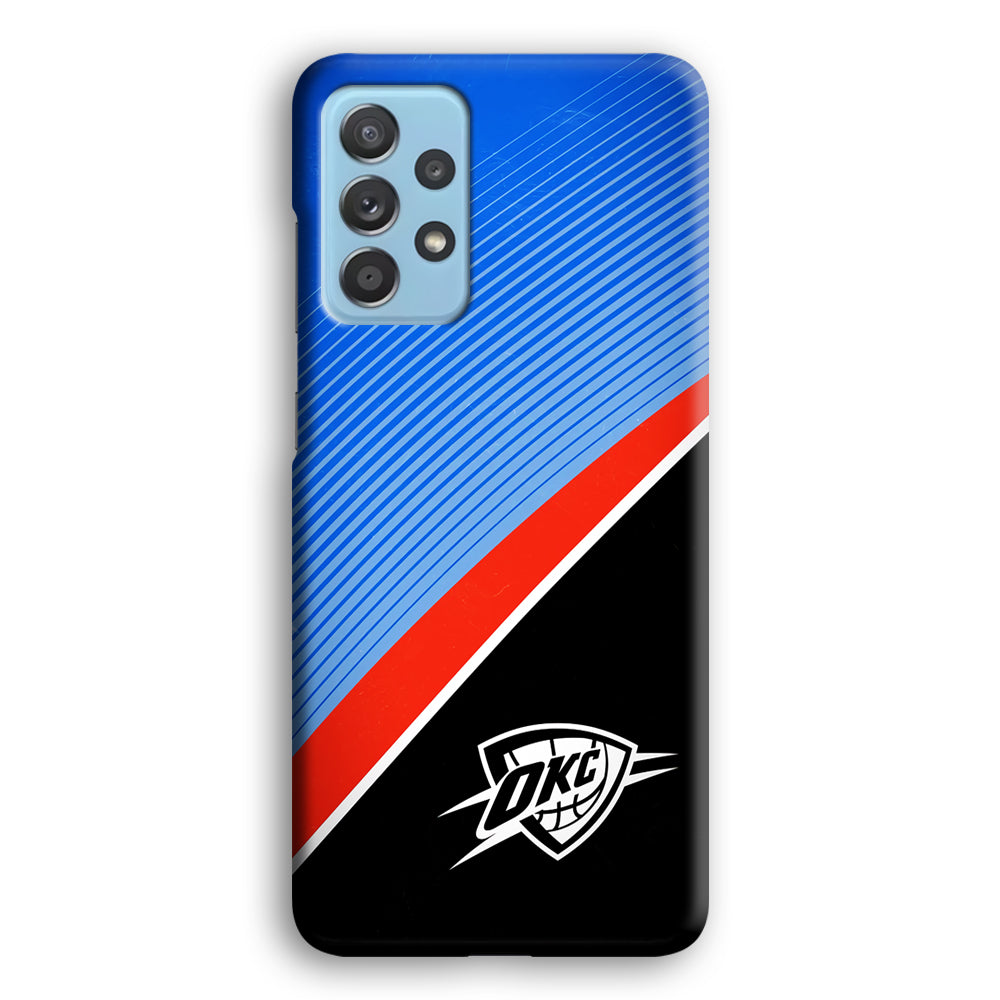 Oklahoma City Thunder Stripe Art Samsung Galaxy A72 Case