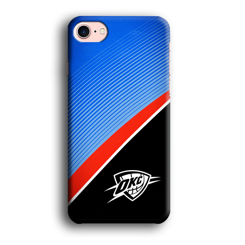 Oklahoma City Thunder Stripe Art iPhone 8 Case