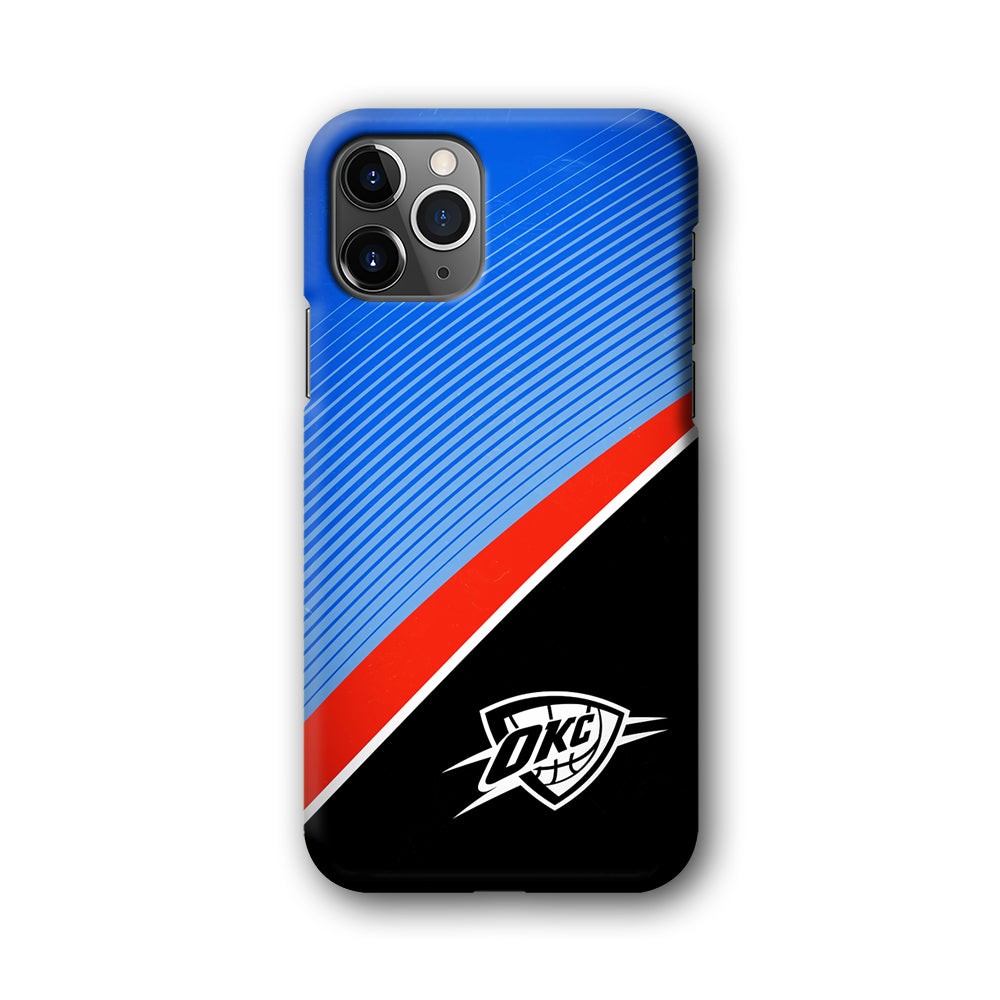 Oklahoma City Thunder Stripe Art iPhone 11 Pro Max Case