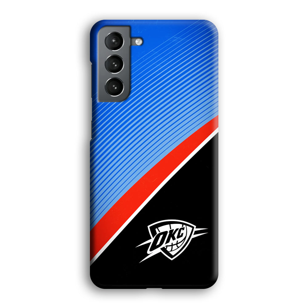 Oklahoma City Thunder Stripe Art Samsung Galaxy S21 Plus Case