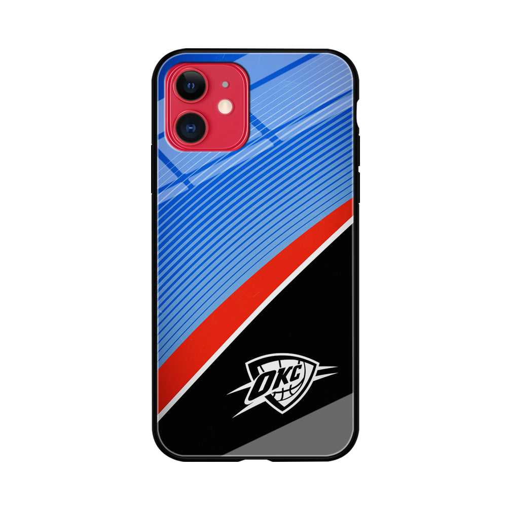 Oklahoma City Thunder Stripe Art iPhone 11 Case